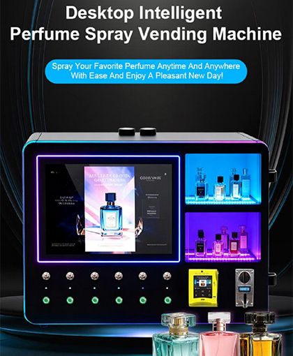 Desktop spray type perfume vending machine
