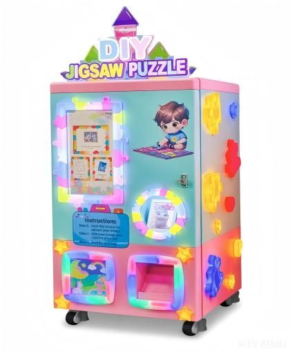 Automatic printing puzzle vending machine