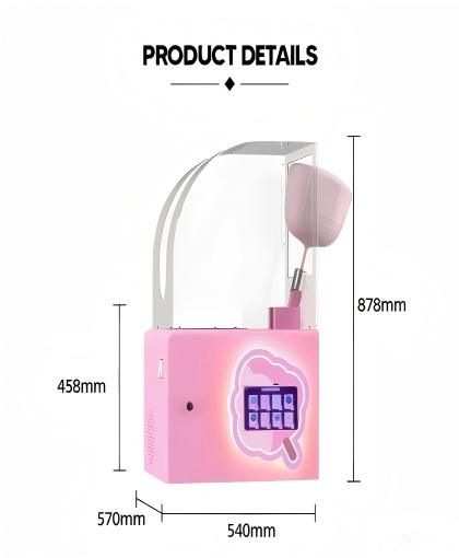Semi automatic cotton candy machine